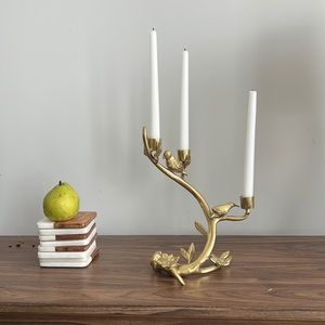 Anthropologie Floral Fauna Candle Holder